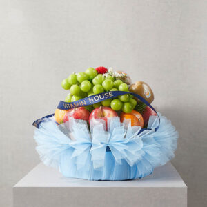 Giỏ Quà Trái Cây Nho,Kiwi Nhập Khẩu & Hoa Tươi Tặng Đối Tác Tân Gia