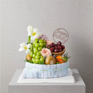 Giỏ Quà Trái Cây Kiwi,Quýt Nhập Khẩu & Hoa Tặng Thầy Giáo Tân Gia